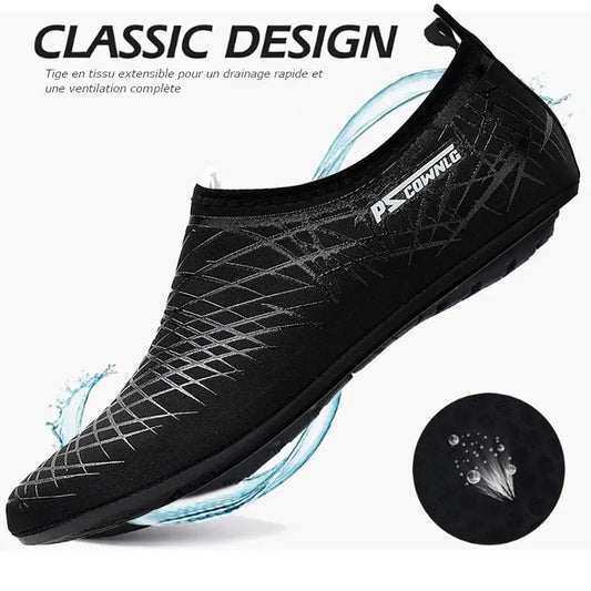 PSCOWNLG Chaussures aquatiques - Chaussettes à séchage rapide pour la plage, la natation, le yoga, les exercices aquatiques Purmental