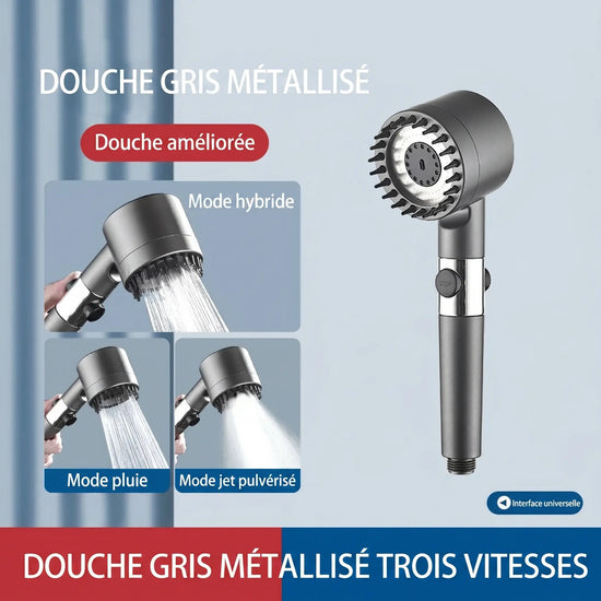Pommeau de Douche Filtrant Haute Pression – Eau Plus Pure, Jet Plus Puissant & Massage Relaxant - Purmental