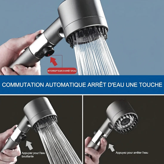 Pommeau de Douche Filtrant Haute Pression – Eau Plus Pure, Jet Plus Puissant & Massage Relaxant - Purmental