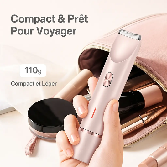 Rasoir électrique pour femmes - Étanche, double tête 2 en 1 - Purmental