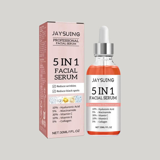 Sérum visage 5 en 1 - Atténue les ridicules, raffermit la peau, resserre les pores, hydrate et illumine Purmental