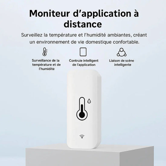 ThermoLink - Capteur de température et d'humidité via application smartphone, moniteur à distance et sans fil Purmental